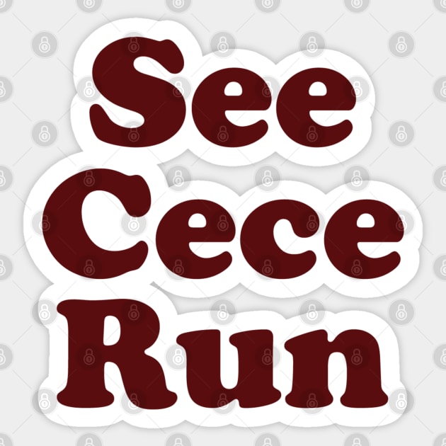 See Cece Run Sticker by huckblade